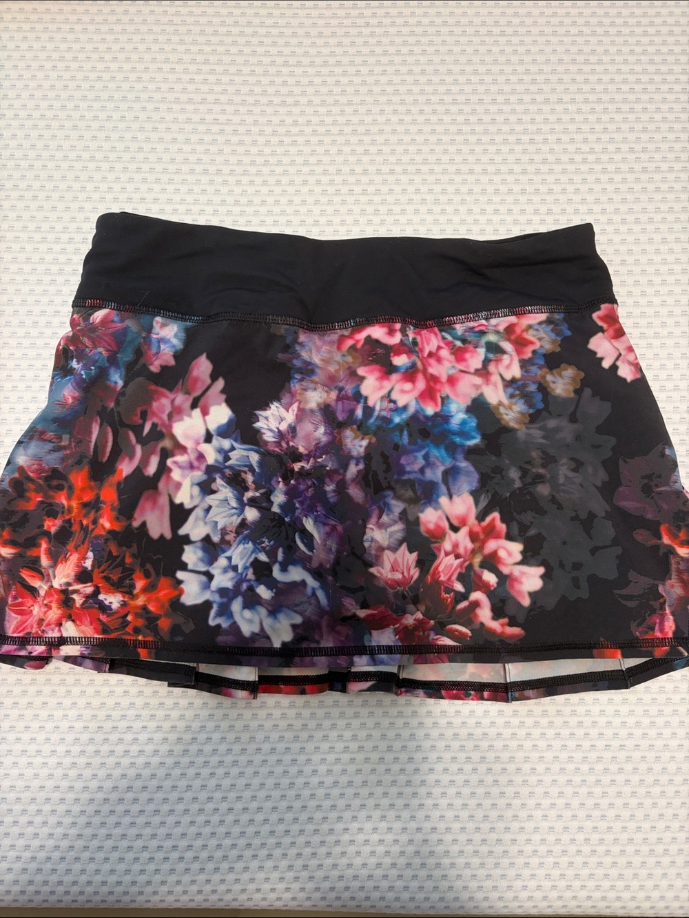 lululemon athletica Black Floral Active Skort with Multicolor Blooms